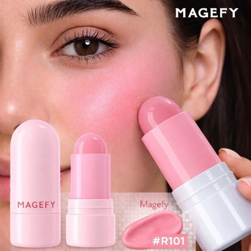 Magefy Softlight Pigment Blush Stick R101 Rose Tone - Blush Crème En Stick Haute Pigmentation, Fard À Joues Effet Glow Naturel