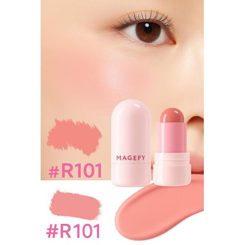 Magefy Softlight Pigment Blush Stick R101 Rose Tone - Blush Crème En Stick Haute Pigmentation, Fard À Joues Effet Glow Naturel