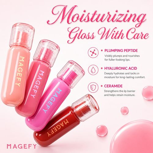 Serum Lip Gloss - Gloss À Lèvres Effet Brillant Hydratant - N101 - Nude Rose N200 - Nude Beige P100 - Rose Clair P201 - Rose Frais P202 - Rose Bonbon P302 - Rose Bois De Rose P303 - Rose Mauve O400 - Corail Pêche thumbnail 3