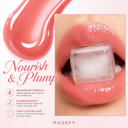 Magefy Serum Lip Gloss - Gloss À Lèvres Effet Brillant Hydratant - N101 - Nude Rose N200 - Nude Beige P100 - Rose Clair P201 - Rose Frais P202 - Rose Bonbon P302 - Rose Bois De Rose P303 - Rose Mauve O400 - Corail Pêche