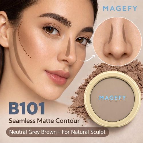Magefy Matte Oil Control Contouring Powder B101 - Poudre Contour Visage Seamless Matte, Sculpting Powder Maquillage Teint Naturel, Oil Control Face Contour