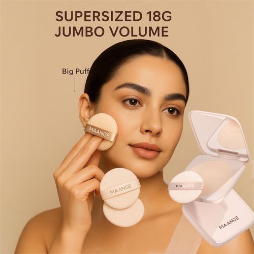 Maange Blur Matte Powder Foundation N3y - Poudre Compacte Matifiante Teint Clair Sous - Ton Jaune Neutre 8g