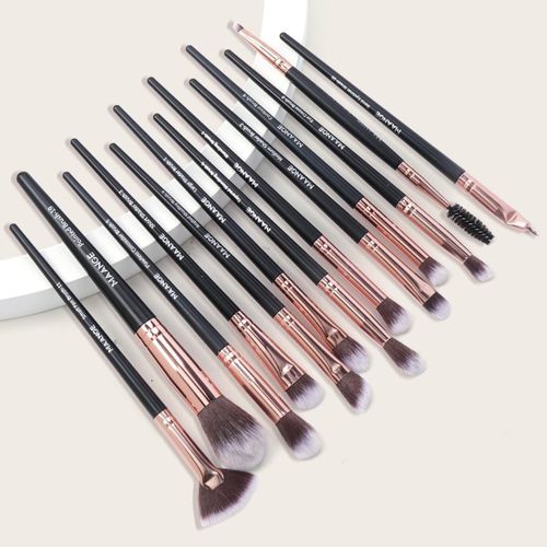 Maange Set 13 Pinceaux Maquillage Professionnels - Makeup Brush Set Visage & Yeux - Pinceaux Fond De Teint, Poudre, Blush, Eyeshadow - Fibres Synthétiques Douces - Manche Noir thumbnail 3
