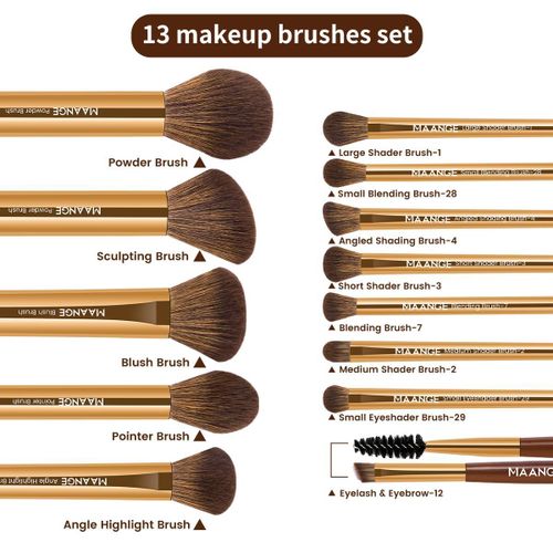 Kit Pinceaux Maquillage Professionnel 13 Pièces Avec Trousse