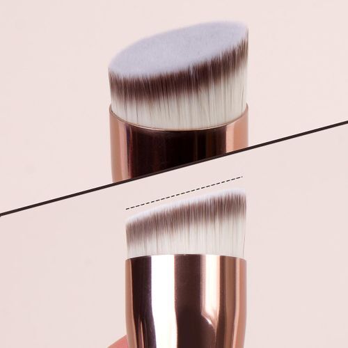 Kit De 6 Pinceaux De Maquillage En Aluminium Professionnels Avec Pochette
