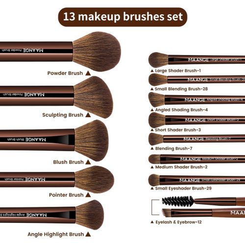 Set 13 Pinceaux Maquillage Professionnels Make-up Artist 