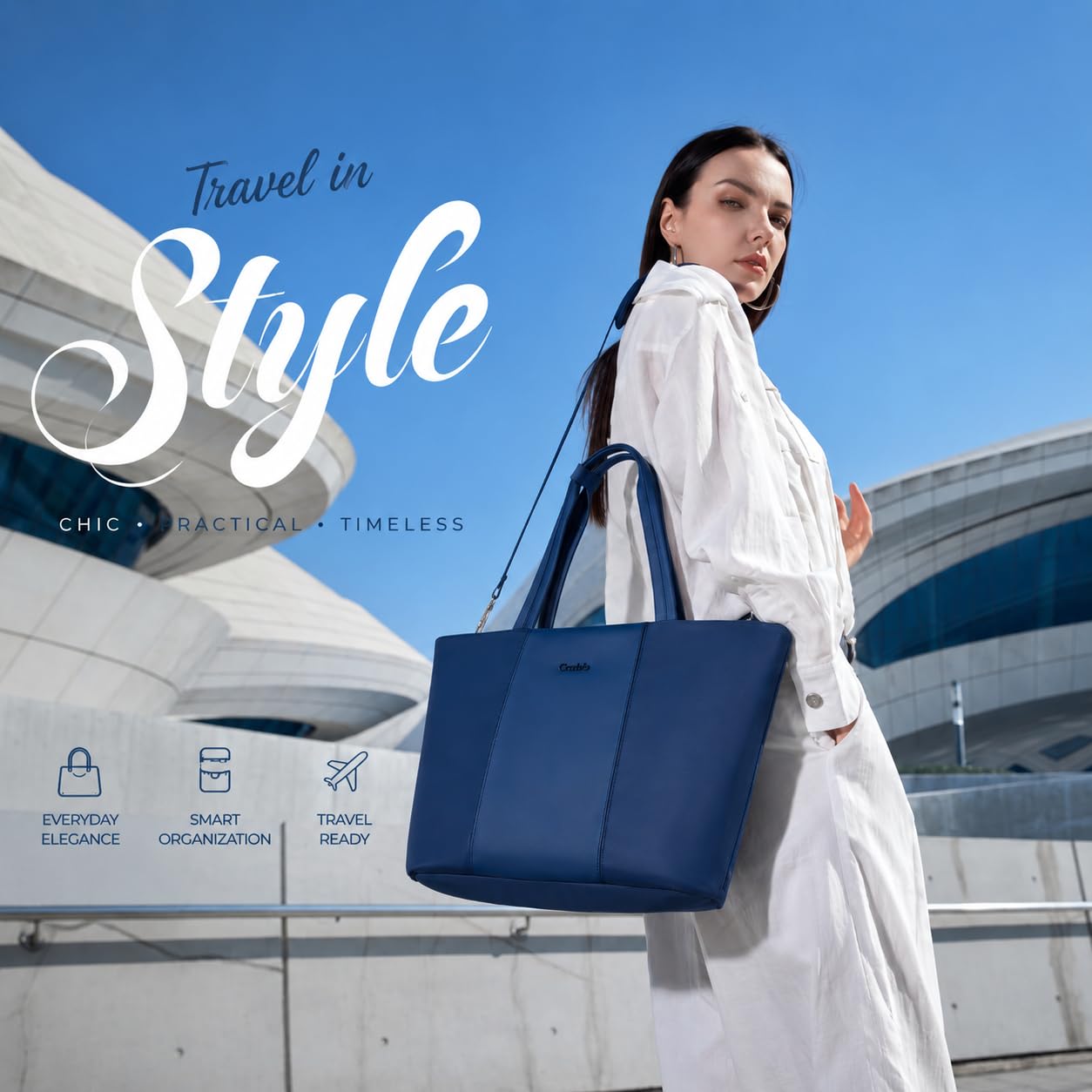 Sac À Main Structuré Pour Activités Professionnelles Avec Fermeture À Glissière thumbnail 4