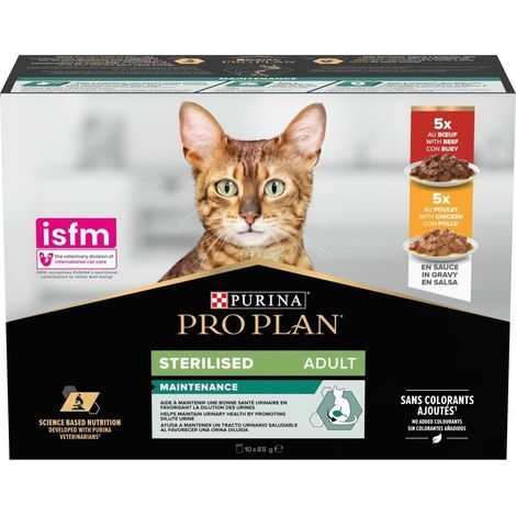 Bœuf Et Poulet Stérilisés En Sauce Multipack - Chats - 10x85 G