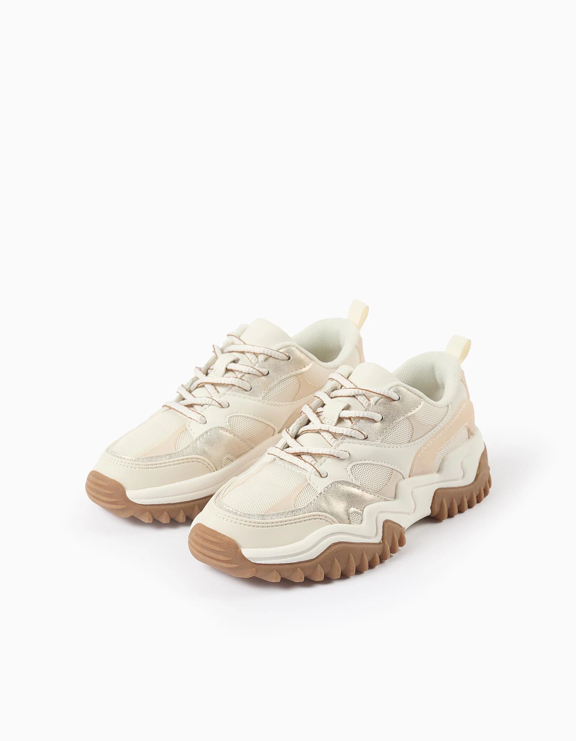 Combined Trainers With Laces And Chunky Sole For Girls, Multicolour