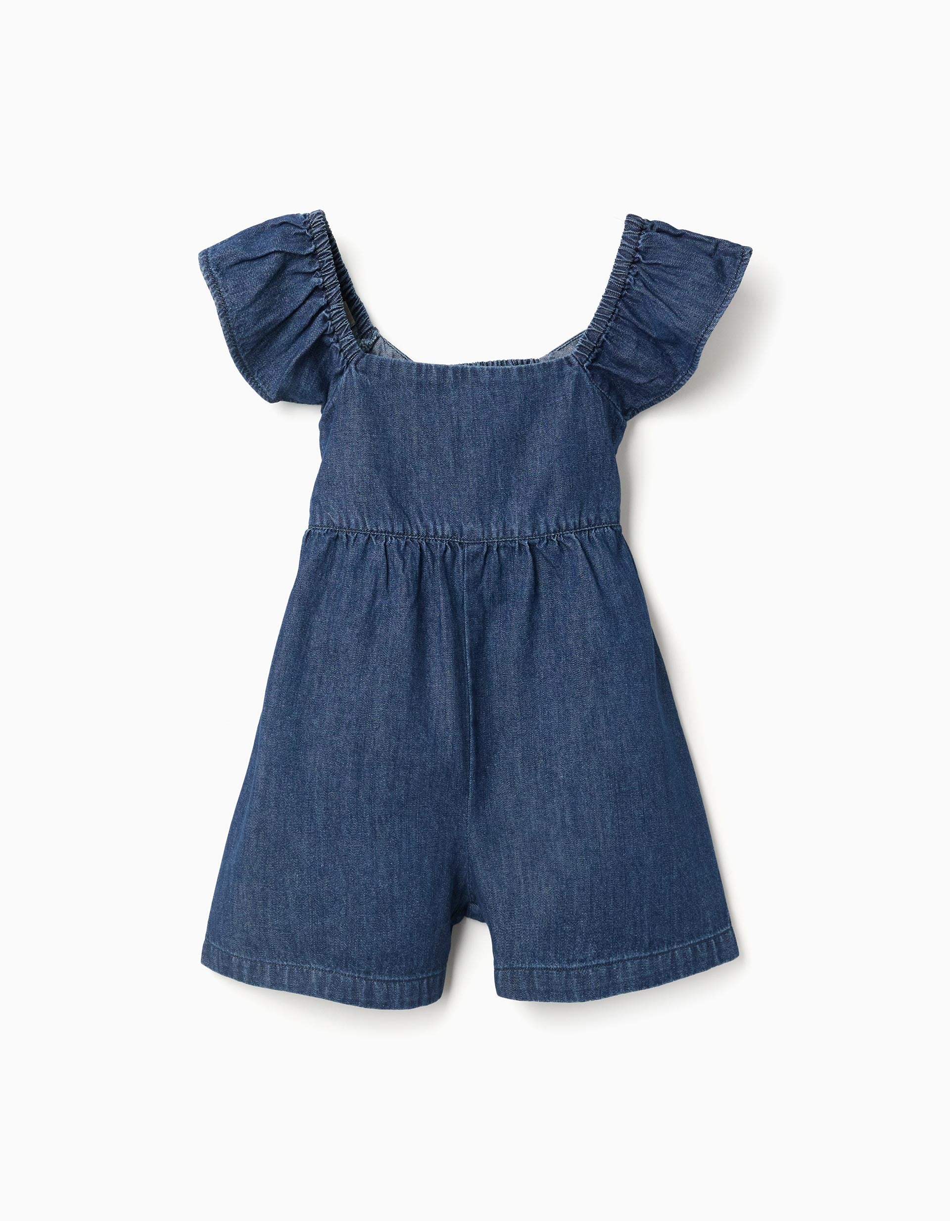 Denim Skort With Front Pleats For Girls