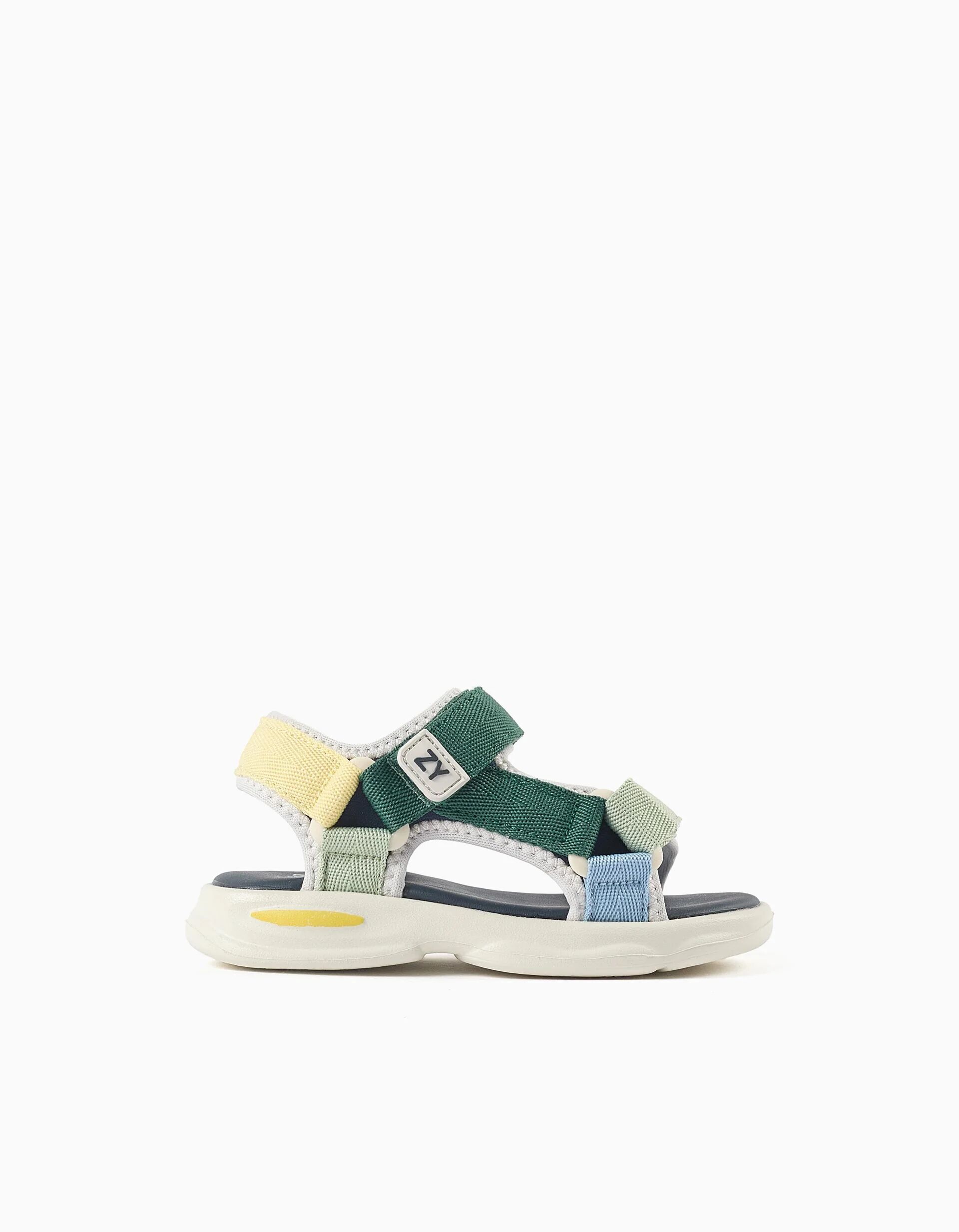 Superlight Sandals With Touch-fastening Straps For Baby Boys, Multicolour thumbnail 1