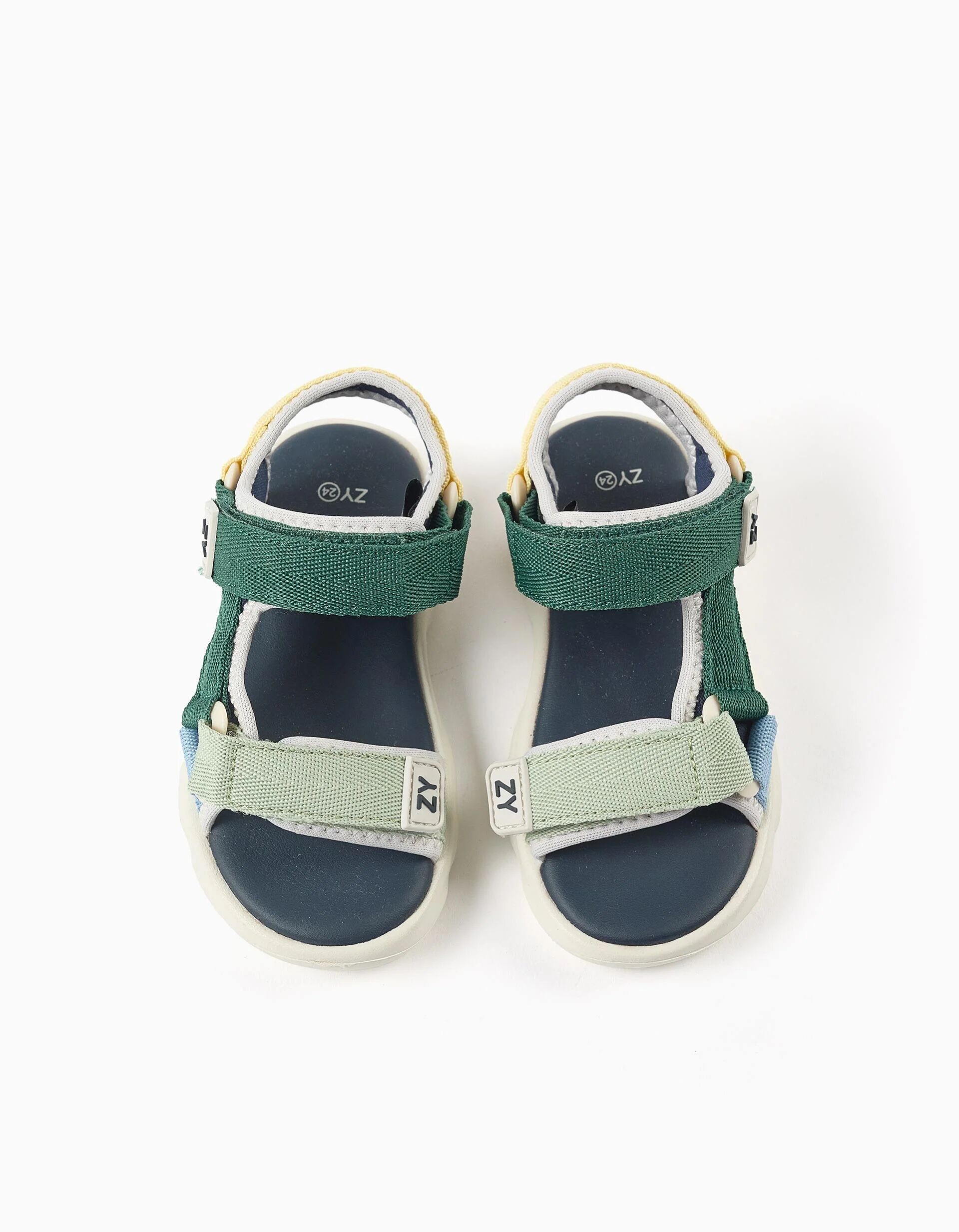 Superlight Sandals With Touch-fastening Straps For Baby Boys, Multicolour thumbnail 3