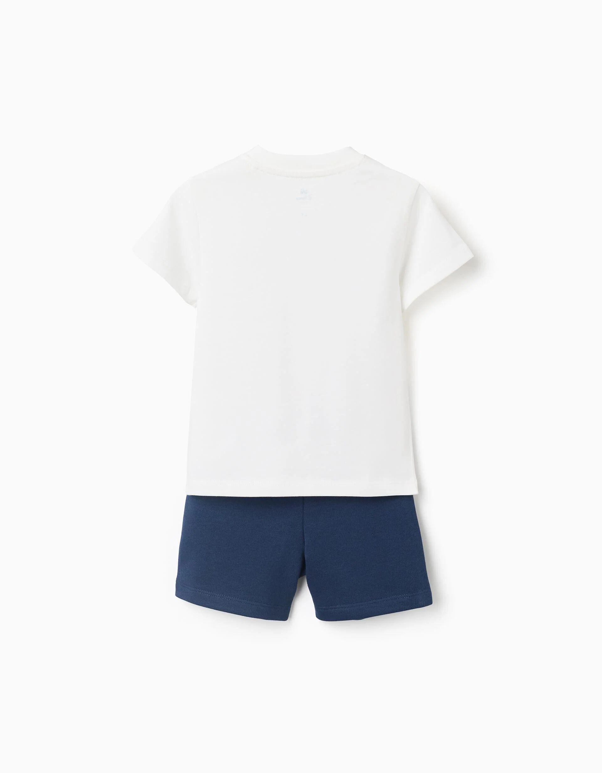 Cotton T-shirt And Shorts With Mickey Print For Baby Boys