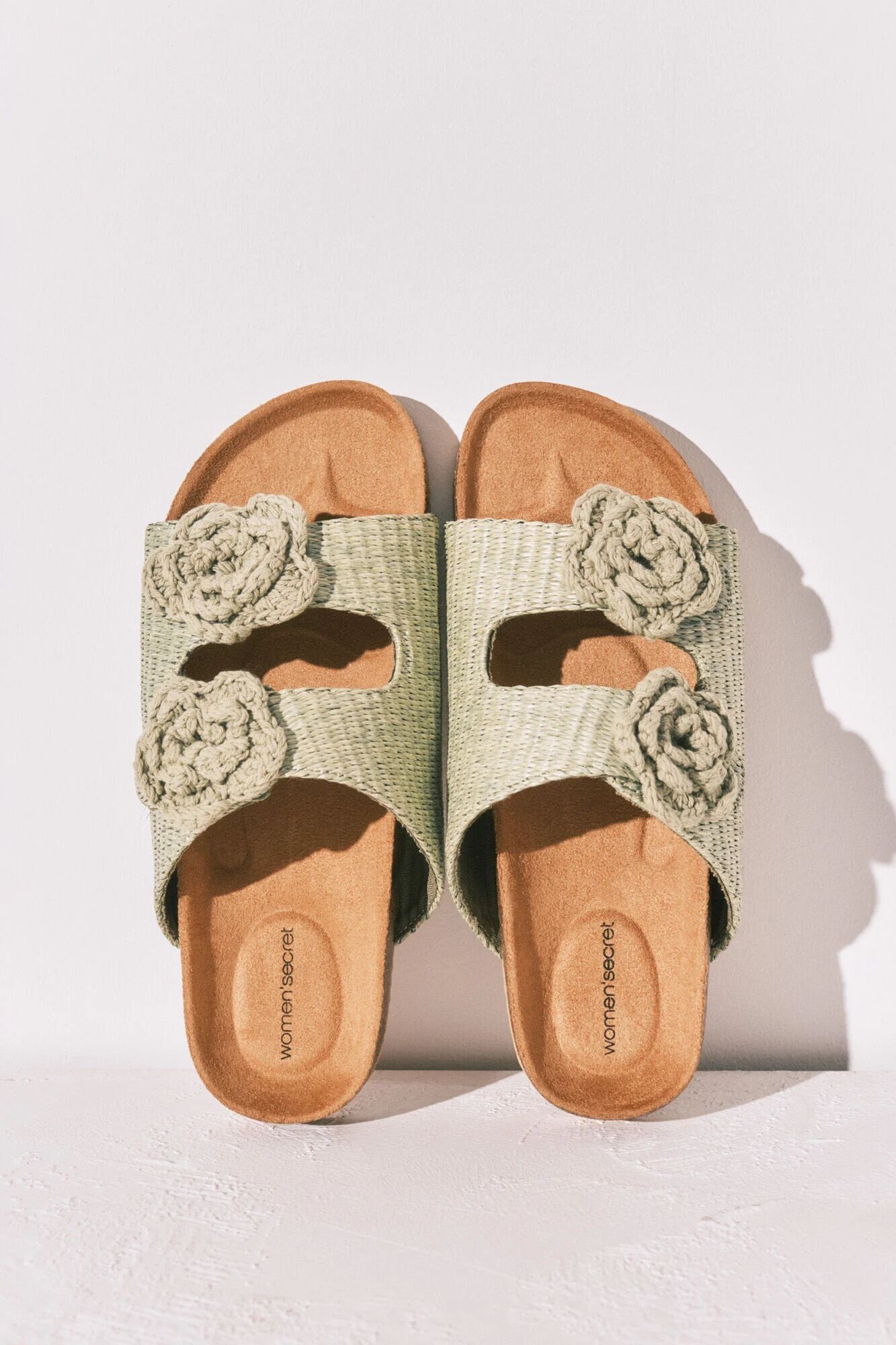Sandales Bio En Raphia Fleur Crochet