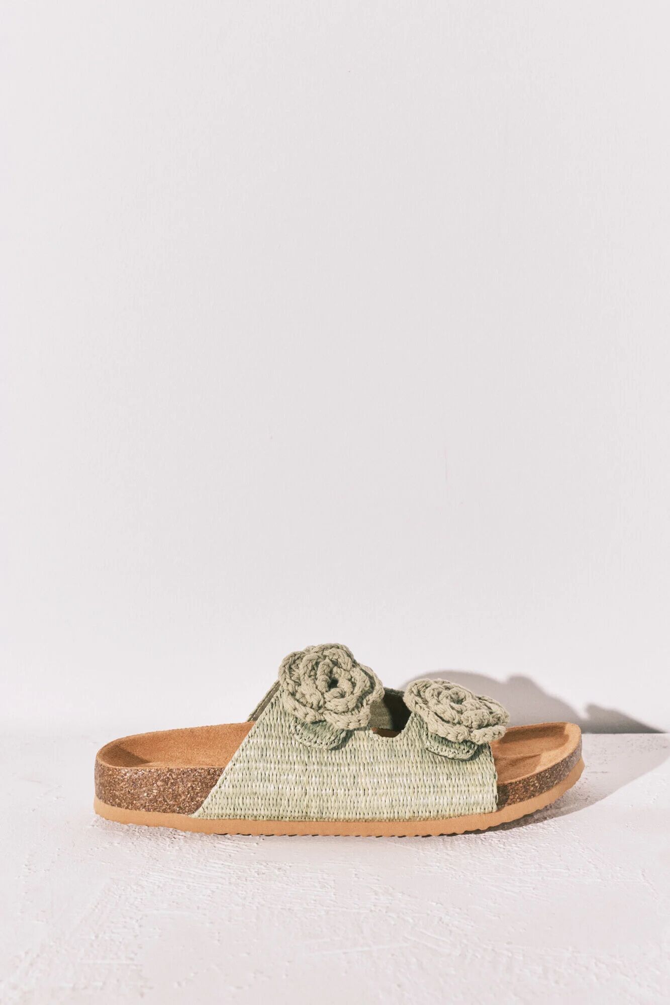 Sandales Bio En Raphia Fleur Crochet