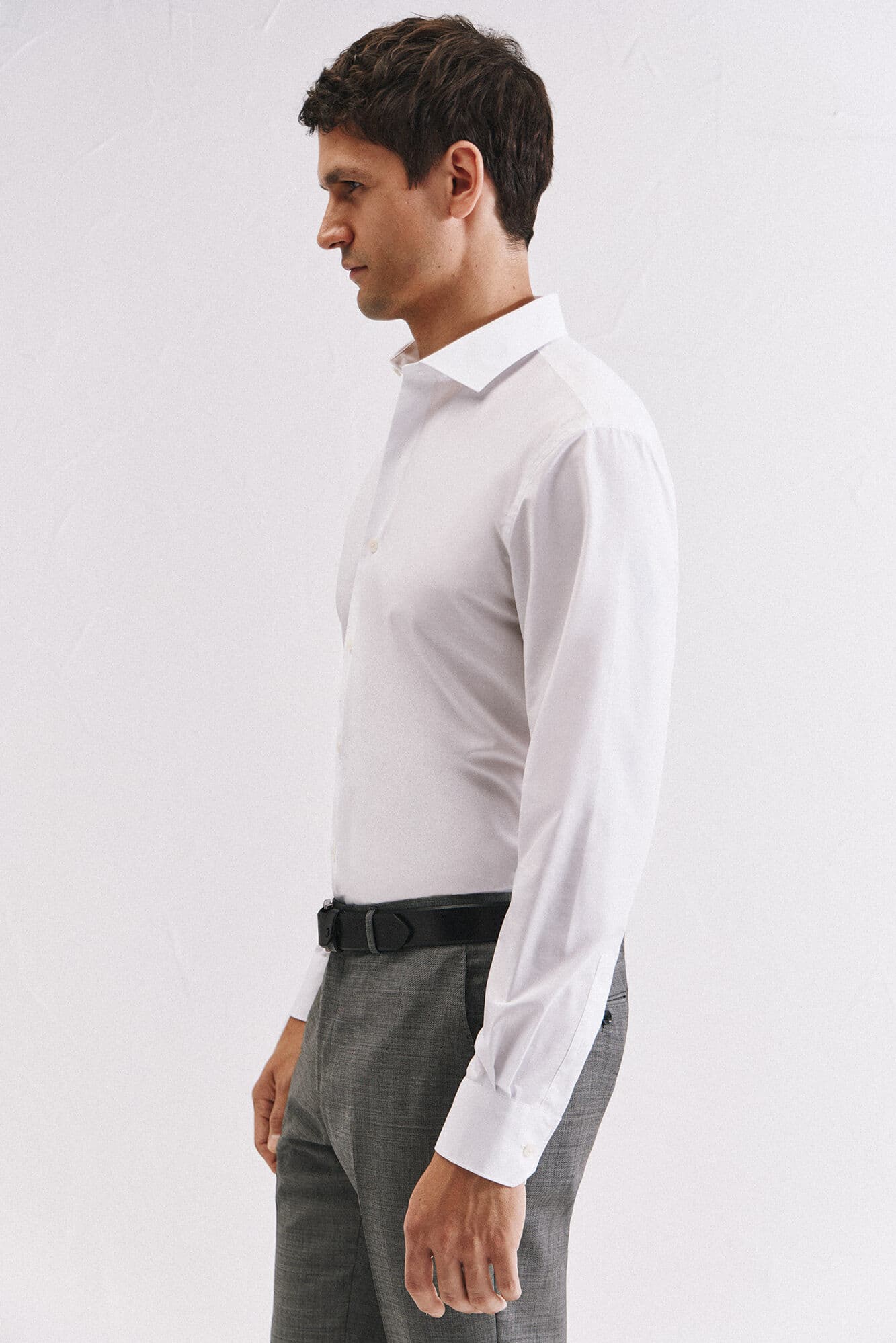 Chemise Habillée Slim En Tissu Ottoman Facile À Repasser thumbnail 4