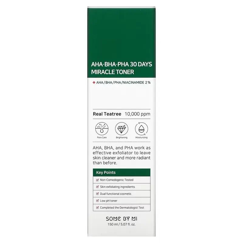Toner Miracle 30 Jours Aux Aha, Bha Et Pha