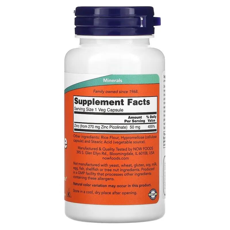 Picolinate De Zinc 50 Mg - Végétariennes