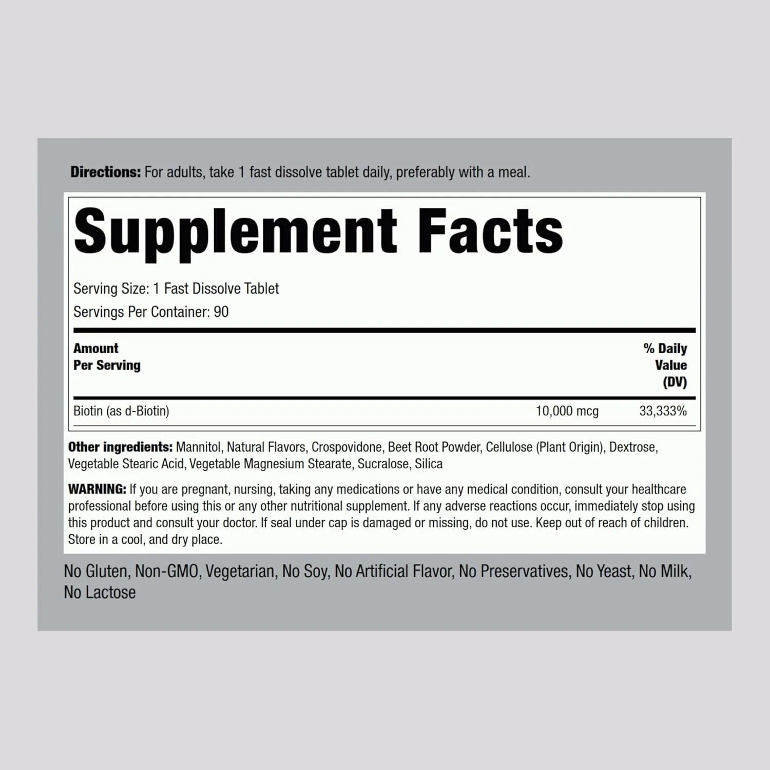 Biotine 10 000 Mcg Saveur Baie - À Dissolution Rapide