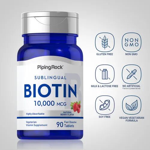 Biotine 10 000 Mcg Saveur Baie - À Dissolution Rapide thumbnail 3