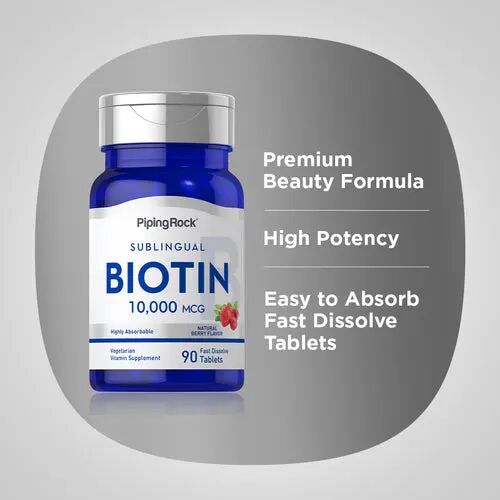 Biotine 10 000 Mcg Saveur Baie - À Dissolution Rapide thumbnail 4