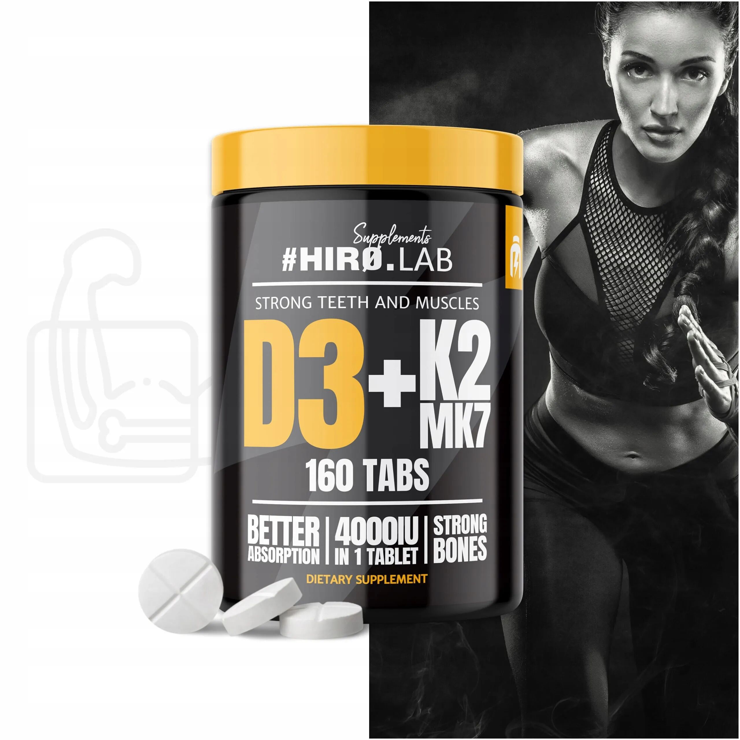 Vitamine D3 4000 Ui + K2 Mk7  thumbnail 3