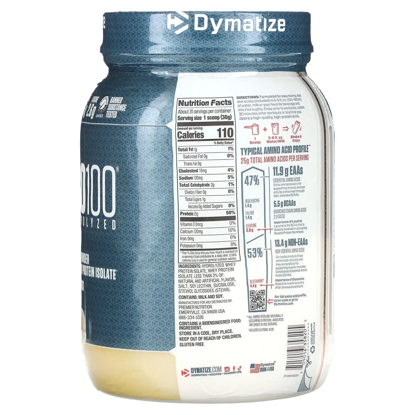 Whey Protein Isolate Iso100 - Vanille