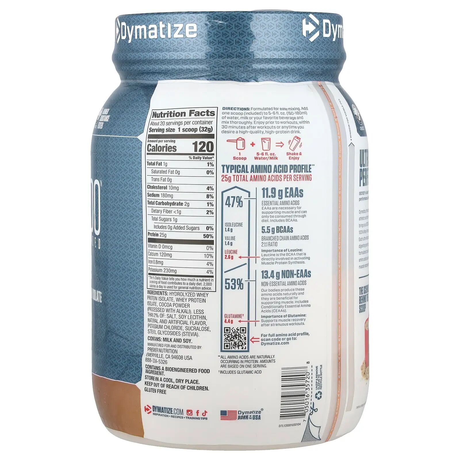 Whey Protein Isolate Dymatize Iso100 - Chocolat Gourmand
