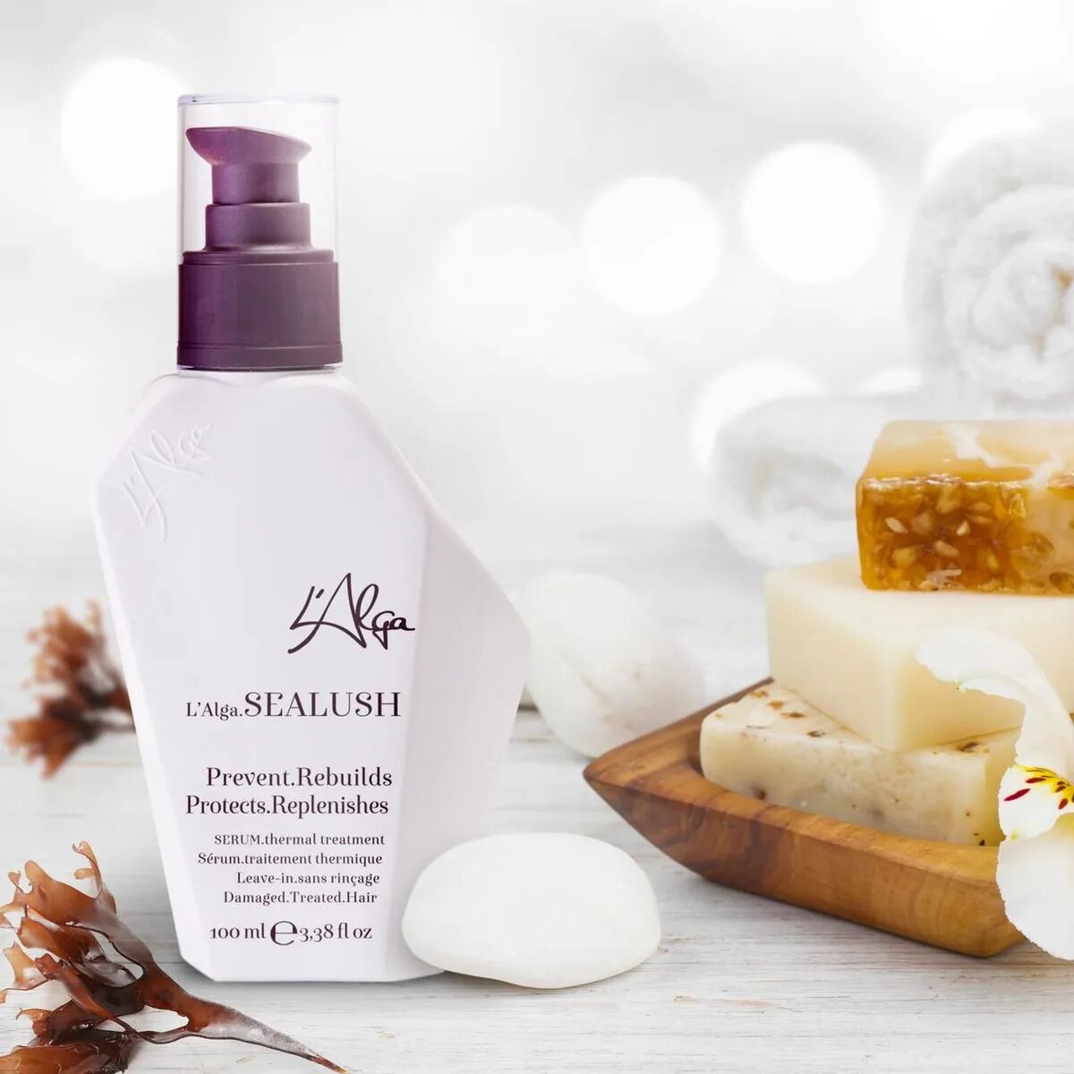 Sealush Sérum Sec Endommagé, Cheveux Moyens À Épais Sans Sulfates