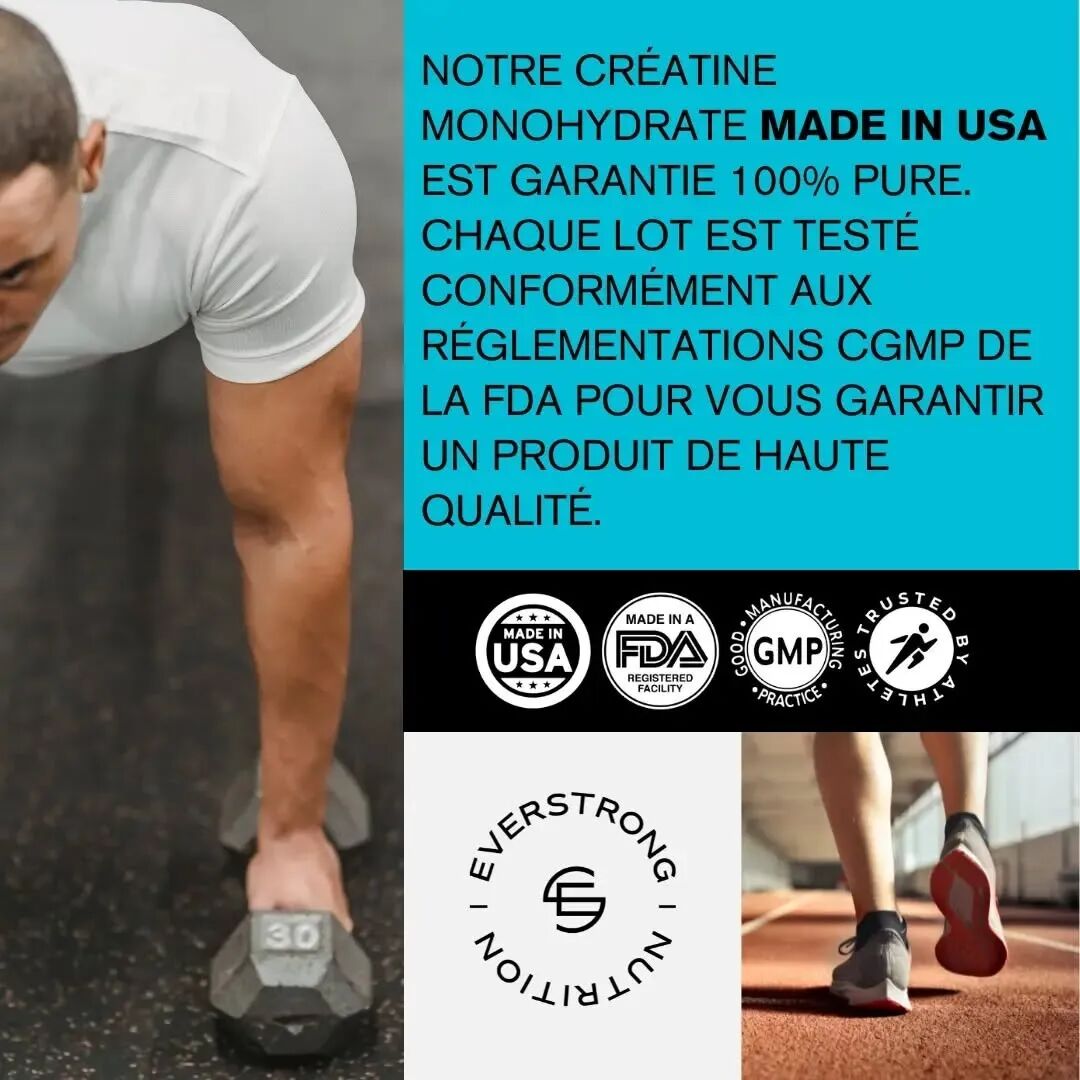 Creatine Monohydrate Creapure 5000 Mg Sans Saveur thumbnail 3
