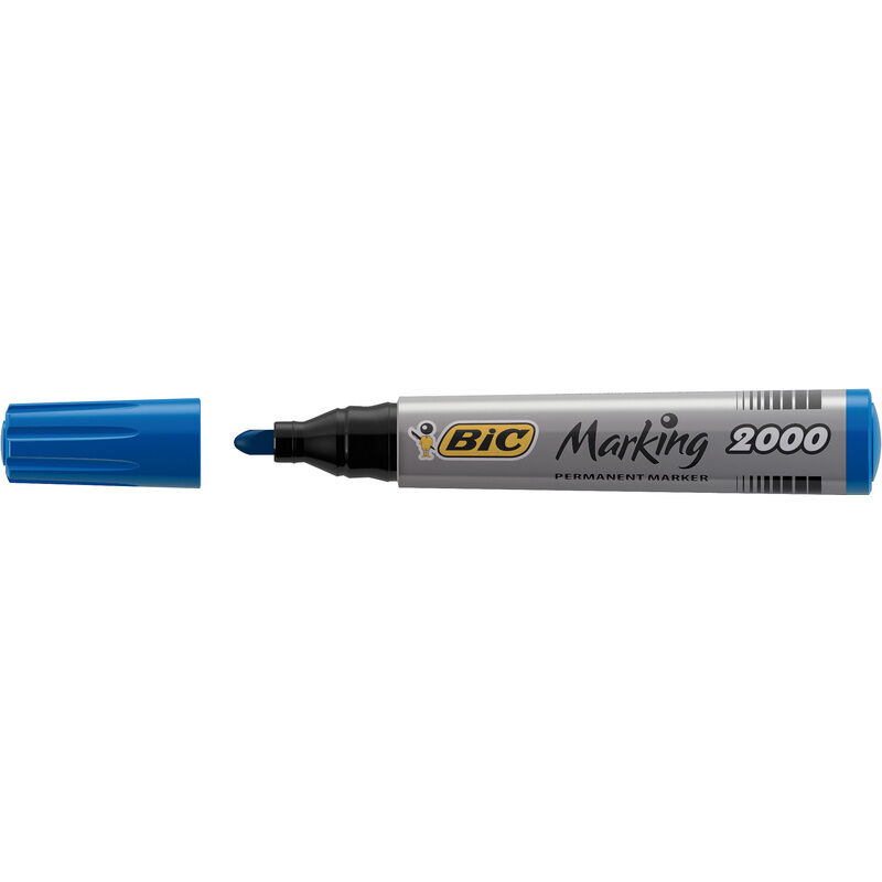 Marqueur Permanent Rond 2000 Bleu Bic
