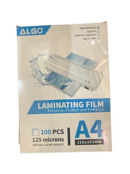 Paquet De 100 Pochettes De Plastification Algo A4 125 Microns