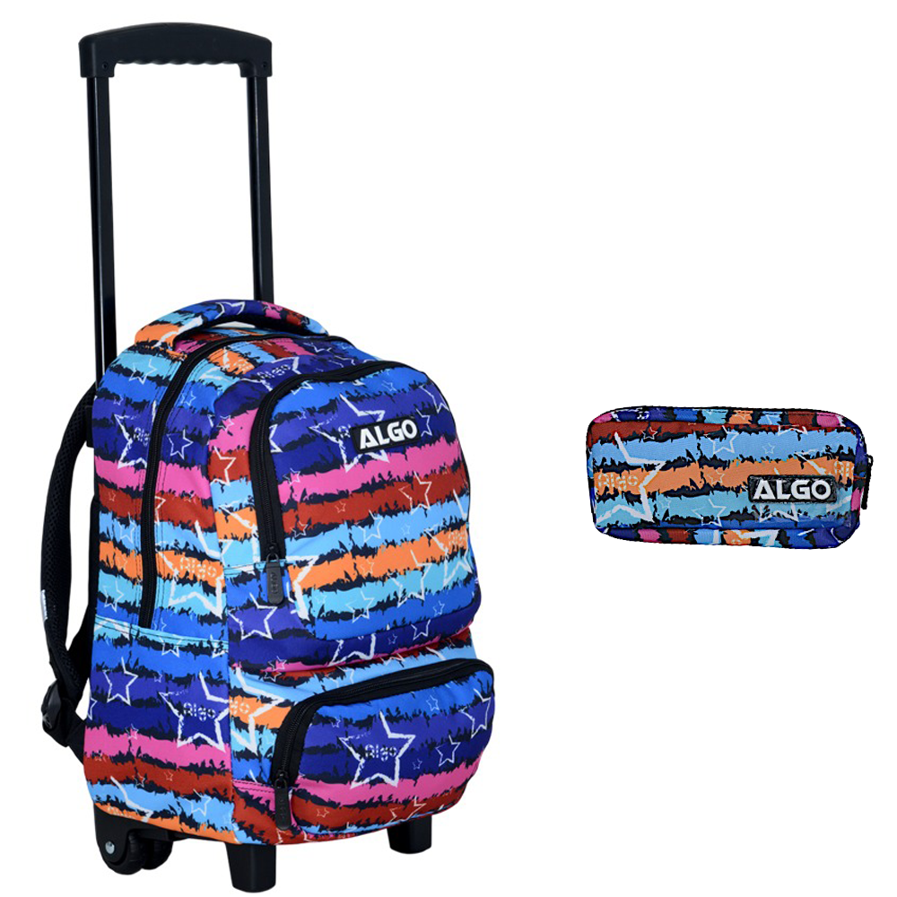 Cartable À Roulettes Algo 2 Pièces Stars
