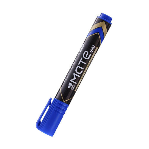 Marqueur Permanent Plat Mat - Bleu