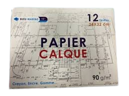 Pochette De 12 Feuilles Papier Calque 