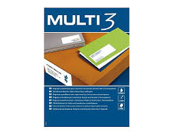 Étiquettes Adhésives 100 Feuilles Multi 3 