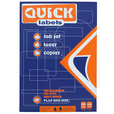 Étiquettes Adhésives 100 F Ft 210 × 297 Quick Réf. 0032