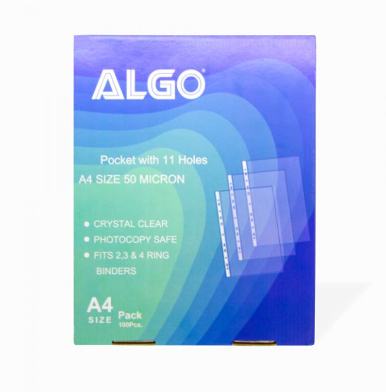 Paquet De 100 Pochettes Perforées 50 Micron Algo