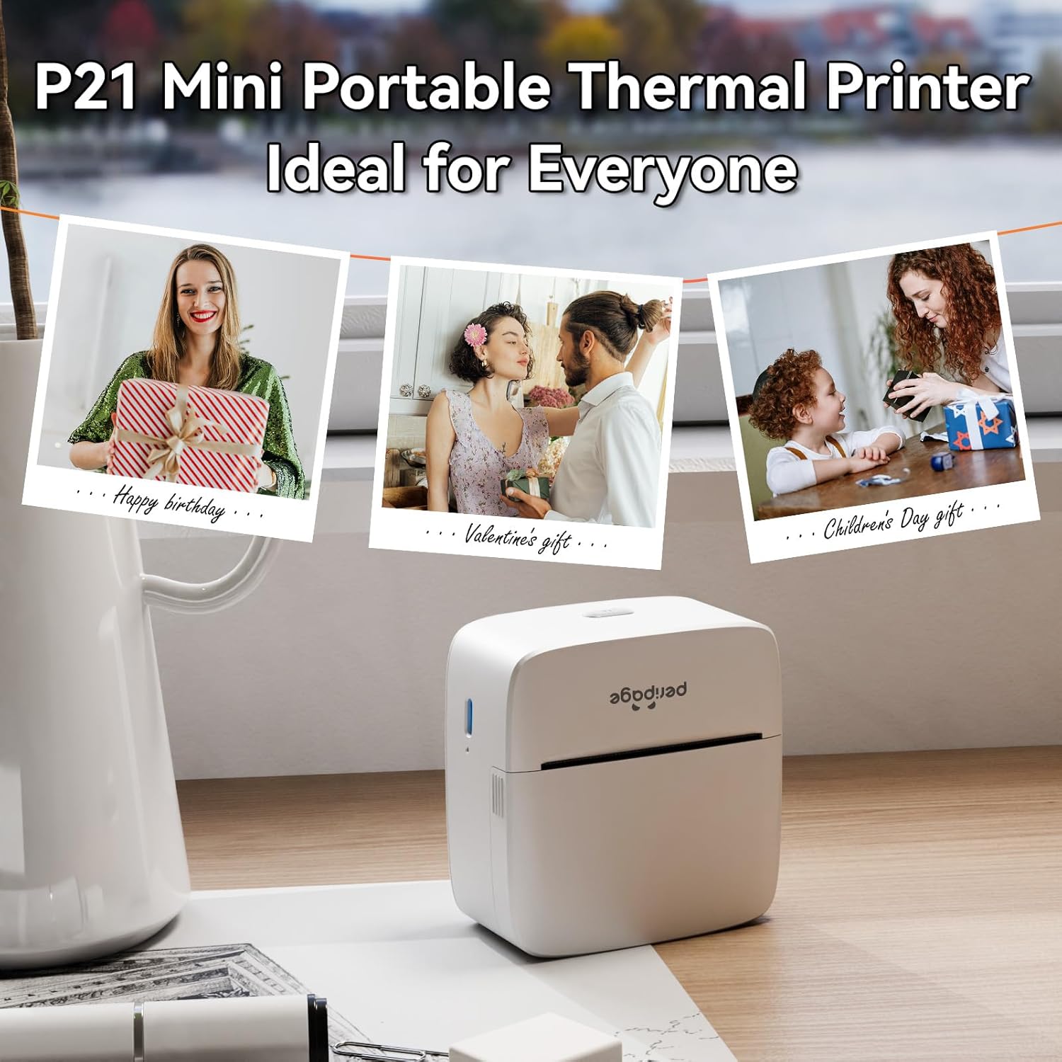Mini Imprimante Thermique Bluetooth Sans Fil Portable Pour Téléphone