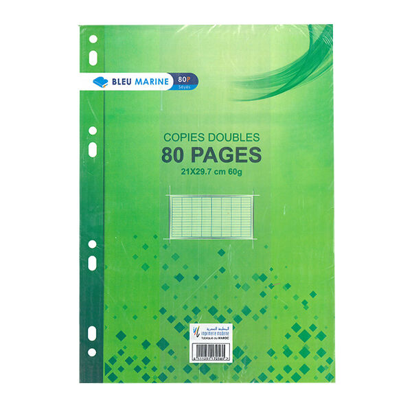 Recharges Doubles 80p Grands Carreaux 60g Grand Format A4 Vert