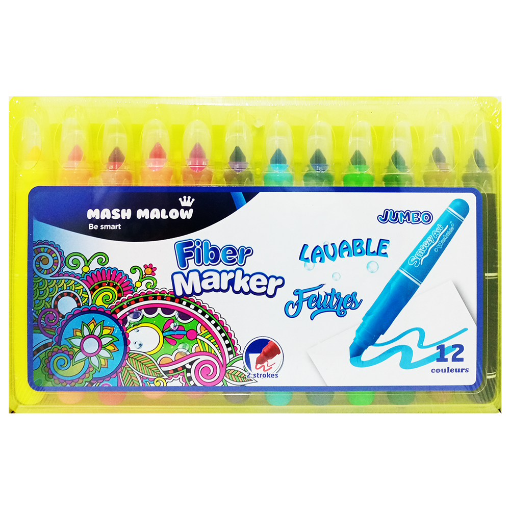 Feutres 12 Couleurs Lavable Jumbo  Réf. Kr971799