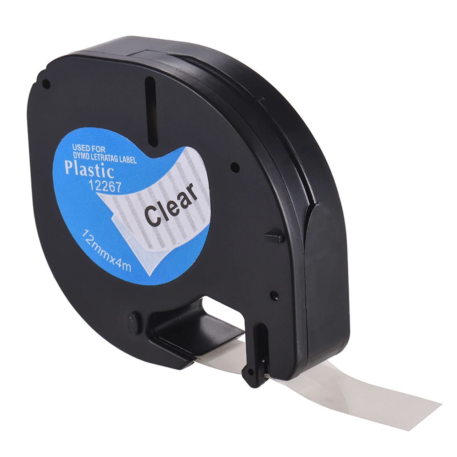 Ruban 12mmx4m Black Clear Tape