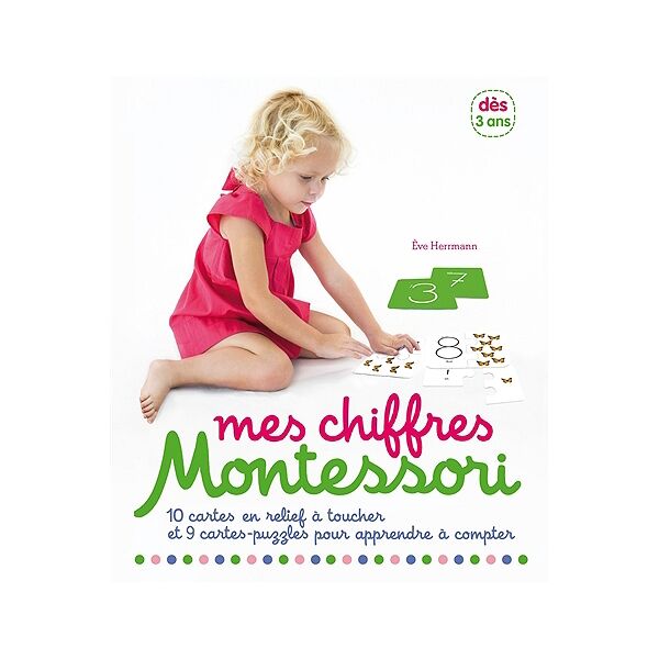 Mes Chiffres Montessori 10 Cartes En Relief À Toucher Et 9 Cartes-puzzles Pour Apprendre À Compter