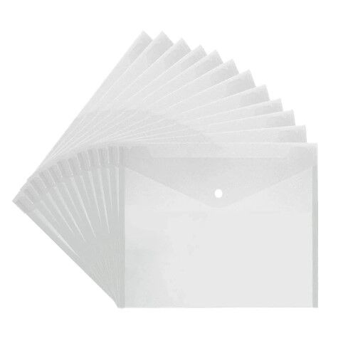 Chemise Enveloppe Plastique À Bouton Transparente Atlas