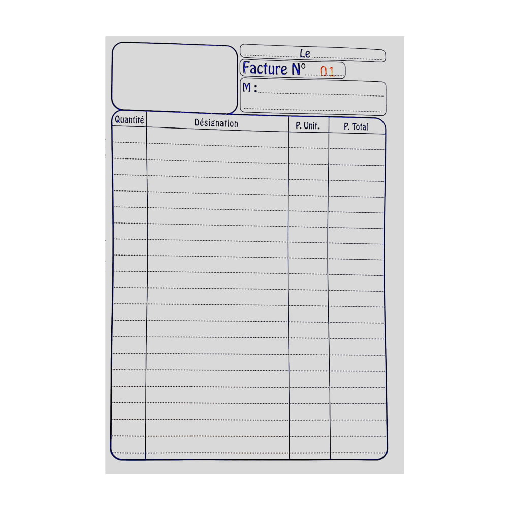 Carnet De Facture Arabe