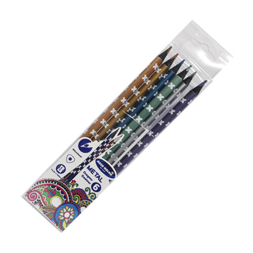 Crayons 6 Couleurs Métal