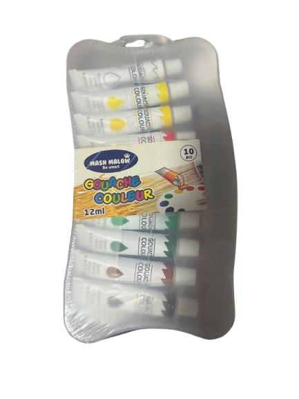 Gouache De 10 Couleurs Tubes 12 Ml Mashmalow