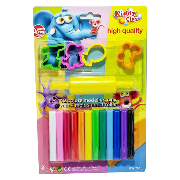 Pâte À Modeler 12 Couleurs Avec Emporte Pièces Réf. Bc-200-12