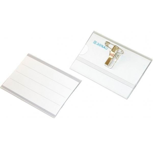 Porte Badge En Plastique Avec Epingle