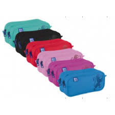 Trousse Oxford Double Compartiment School (couleur Aléatoire)